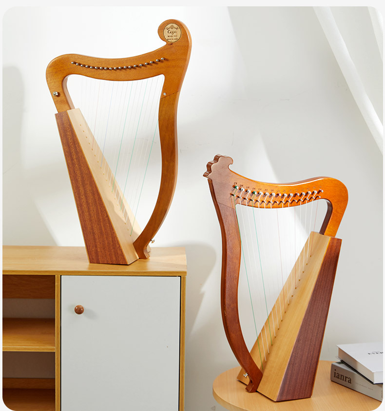 cega竖琴19弦里拉琴lyre初学入门简易小箜篌古典小乐器批发