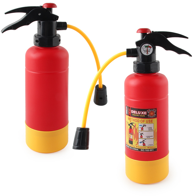Backpack Water Gun Summer Children's Cartoon Pull-out Fire Extinguisher Water Gun Plastic Sand Stall Water Toy