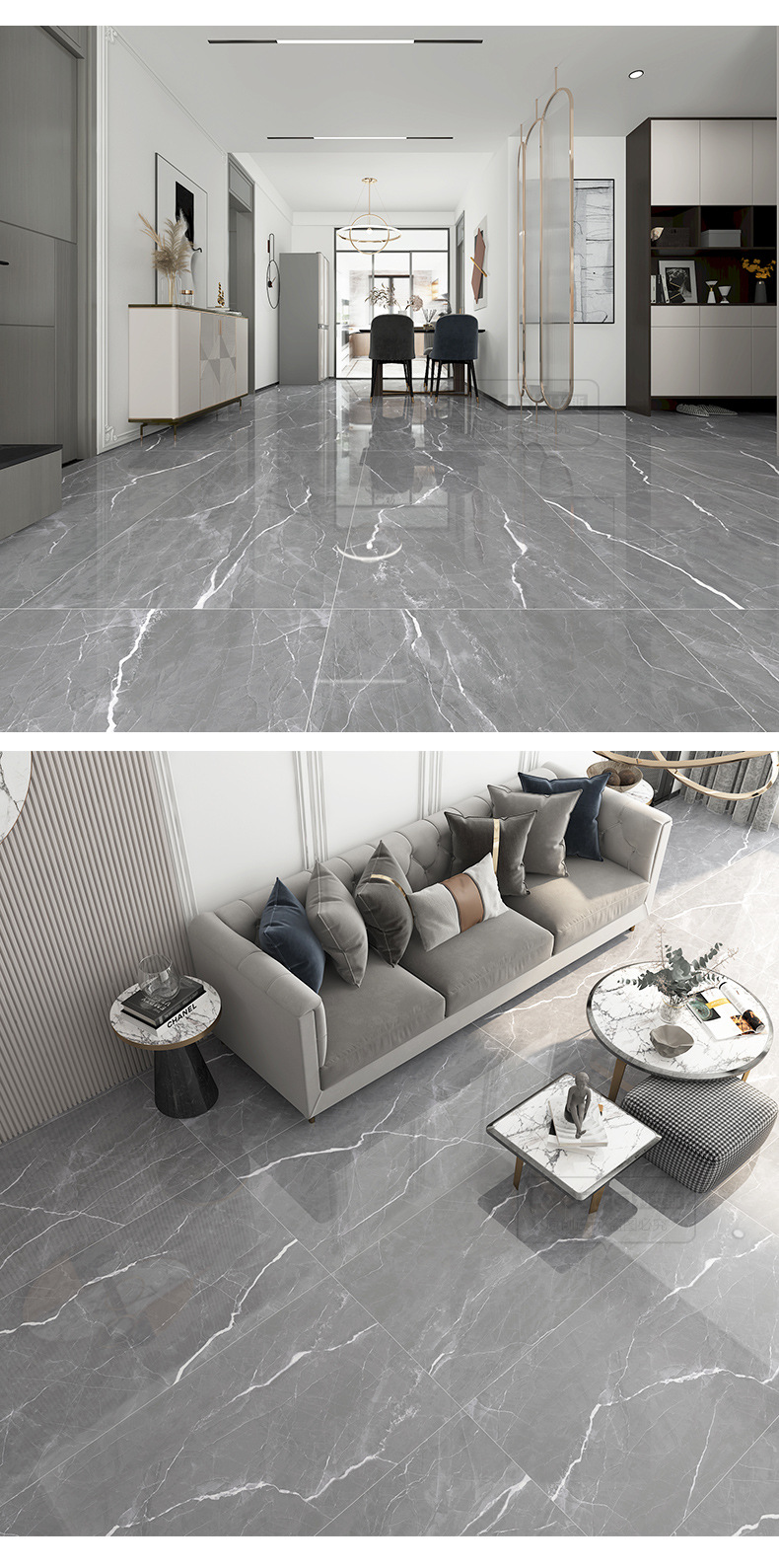 新款大板瓷砖 一石多面750x1500通体大理石瓷砖 现代简约客厅地砖