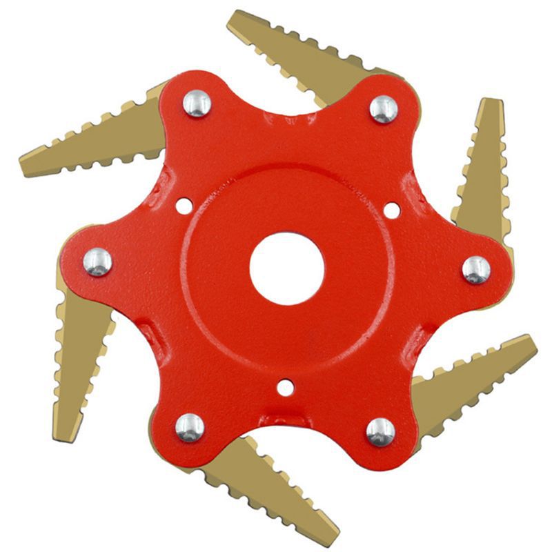 割草机刀头六叶打草头割草机刀片园艺打草除草刀头割草机配件