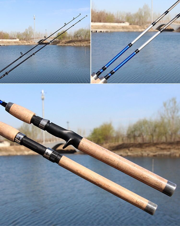 鱼竿碳素枪柄直柄路亚竿1.8米2.1米2.4米插节鱼竿海竿抛竿甩竿