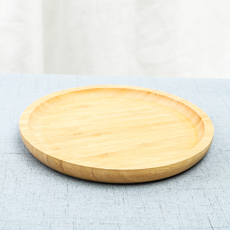 工厂定制仓储日式竹制圆托盘工艺品套装一件代发功夫干泡茶盘批发