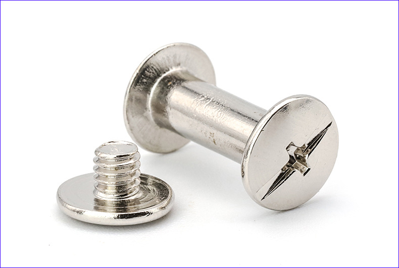 270pcs碳钢对锁子母螺丝字母铆钉套装盒装工字相册账本螺丝m4/m5