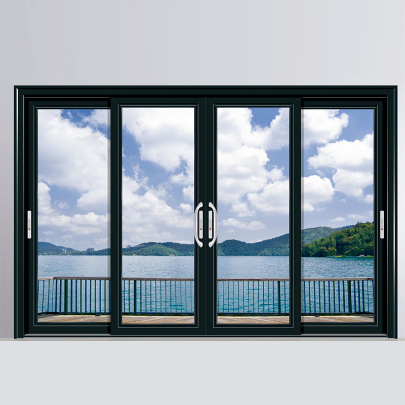 厂家供应铝合金手动平移门 简约别墅客厅整套门 家装阳台玻璃门