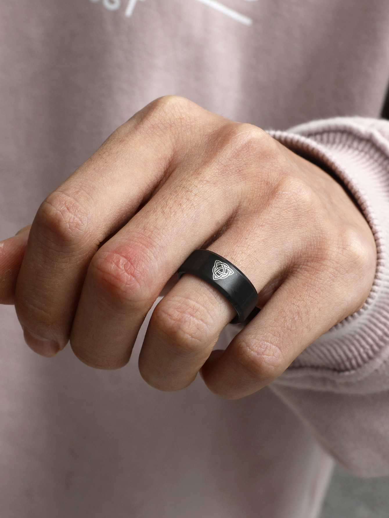 8mm不锈钢戒指尾戒男戒指环 速卖通ebay热销