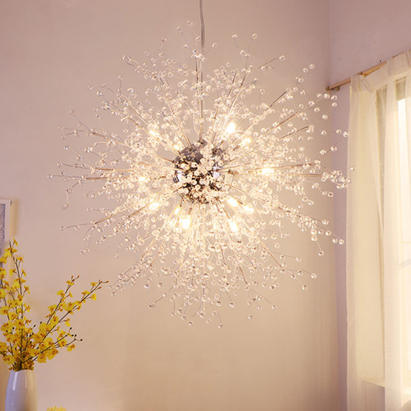 蒲公英球吊灯led灯水晶吊灯北欧服装店咖啡厅吧台奶茶店橱窗灯具