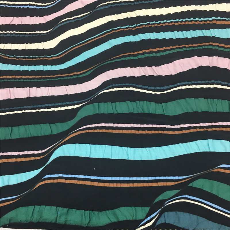 盐缩布料 盐缩布 全棉盐缩面料 纯棉印花布 盐缩条子 纯棉布