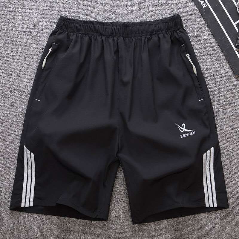 Summer Men's plus-Sized Cropped Pants Casual Sports Shorts Loose Beach Pants Breathable Running Fitness Pants Trendy Men