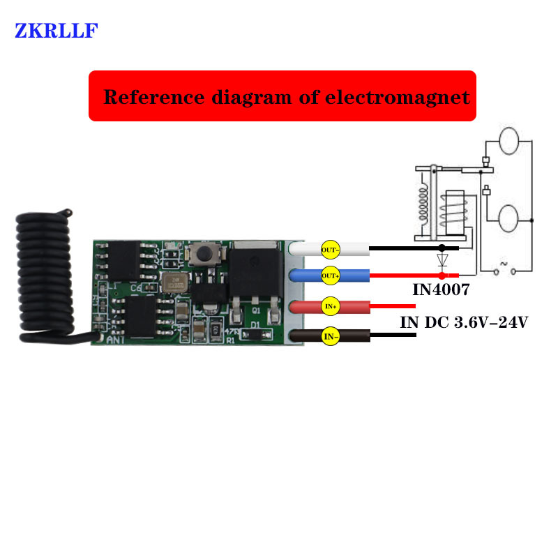 Mini Wireless Remote Switch 433mhz Receiver Module Low Power Consumption Dc3.6v/12V/