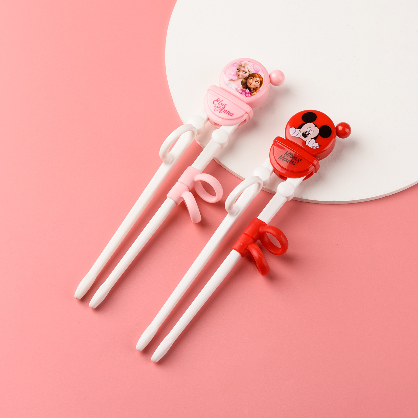 disney/迪士尼学习筷子左右手卡通儿童筷子幼儿纠正筷3阶段训练筷