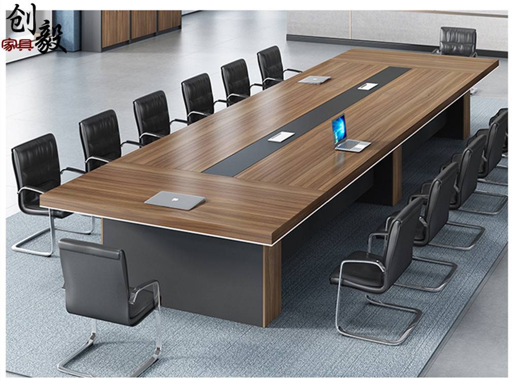 办公家具洽谈会议桌 简约现代大型长条培训桌 长方形板式办公桌椅