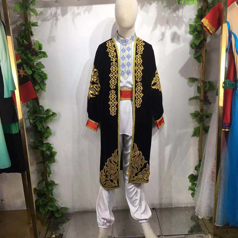 定制新疆舞演出服舞蹈服装维吾尔族维族表演服少数民族哈萨克族男