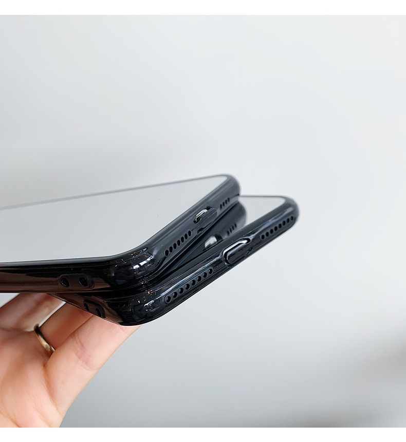 适用oppor17手机壳reno3补妆镜子realme5创意a8亚克力k1防摔a7x软