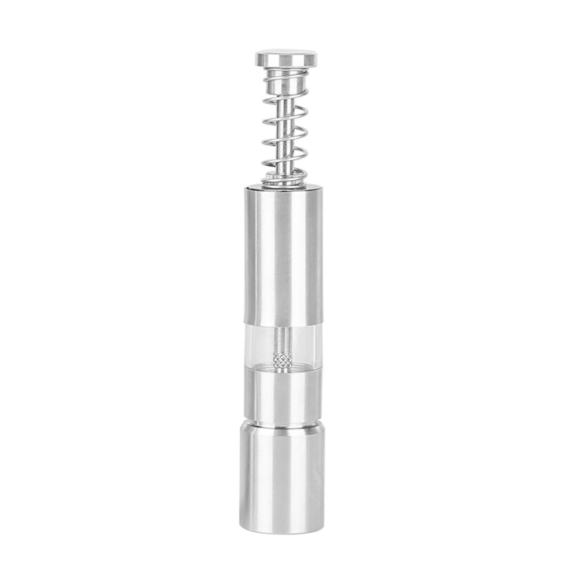 Cross-Border Hot Stainless Steel Hand Push Style Pepper Grinder Household Grinder Factory Direct Sales Wholesale