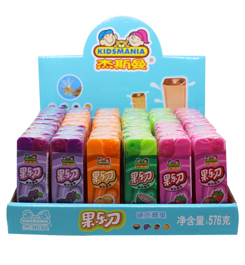 杰斯曼 果乐刀硬质糖果12g*48支水果味儿童趣味怀旧玩具糖果批发