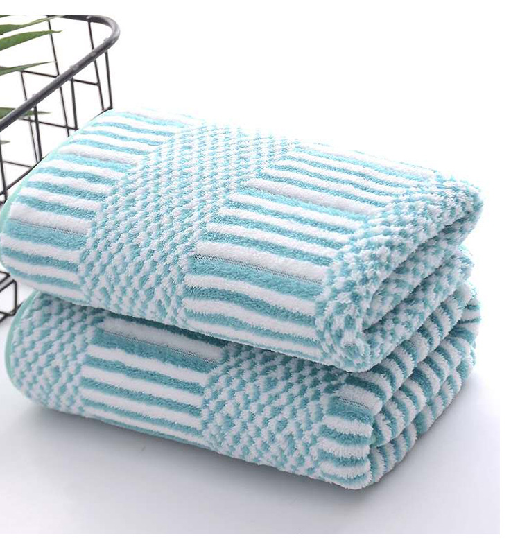 厂家批发定制阳离子双面珊瑚绒毛巾 35*75柔软加厚吸水洗脸巾毛巾