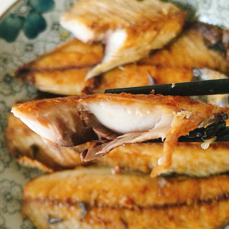 大连特产腌制咸鲅鱼450g/袋盐渍无骨鲐鱼片烤煎鲅鱼