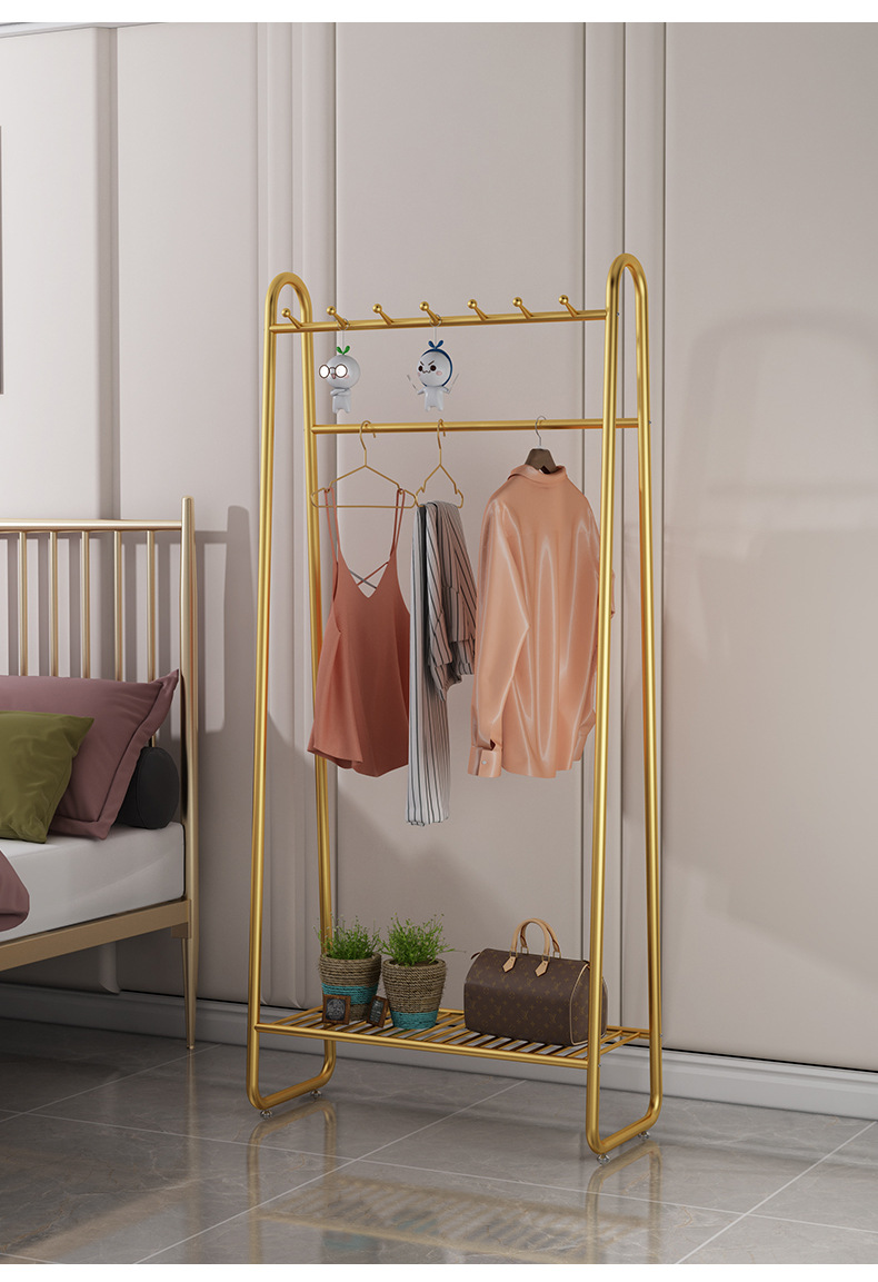 衣架落地衣帽架北欧inslzy设计师创意卧室内网红家用衣服架挂衣架