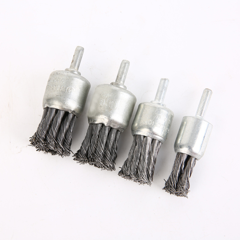 带柄钢丝笔刷 电摩专用抛光刷扭丝笔形钢丝刷耐用轮胎打磨定制刷