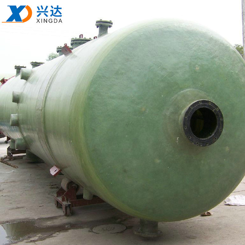 玻璃钢卧式化工罐玻璃钢搅拌罐污水处理工厂蓄水罐卧式地埋罐