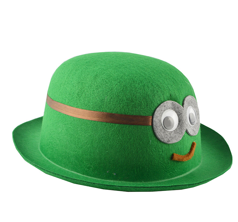 万圣节卡通帽子头饰儿童节舞会表演生日派对帽子可爱带眼镜小圆帽