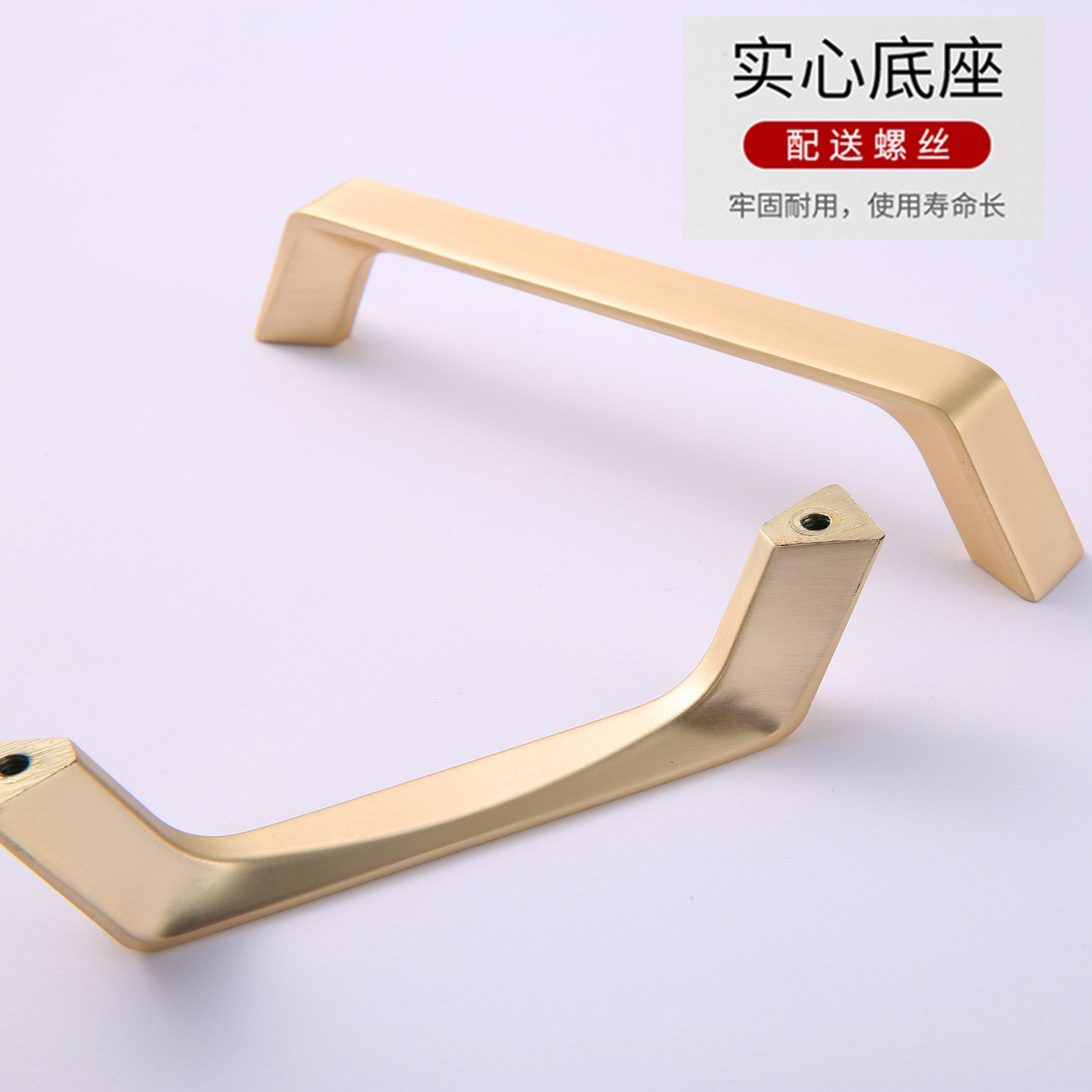 产地货源金色拉手单孔轻奢风格款衣柜抽屉把手家具五金锌合金新款