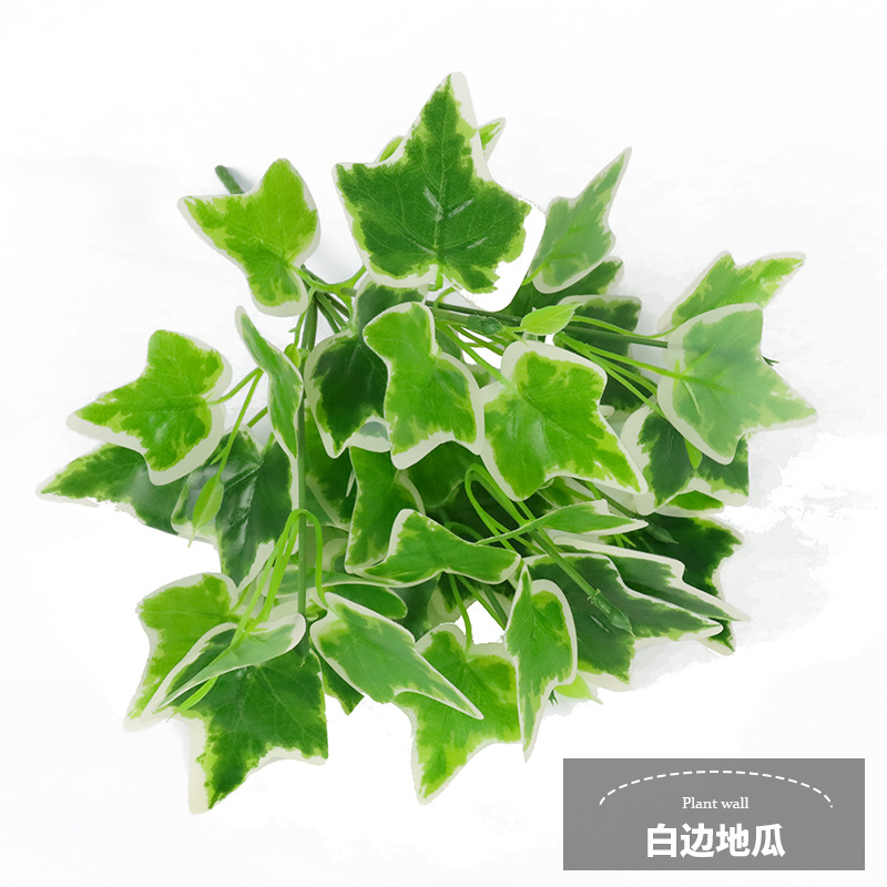 Artificial Flower And Artificial Plant  Simulation Plant Wall Flower Arrangement Materials Fake Flower and Greenery Potted Wall Decoration Leaves 7 Heads Emulational Green Dill Chicken Hearts Leaves