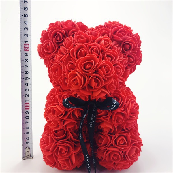 25cm Eternal Rose Bear Creative Foam Rose Gift Box Gift Birthday Gift Huggy Bear Doll