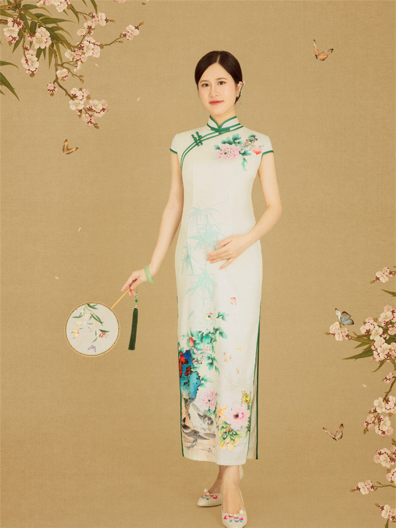 影楼主题孕照写真摄影服饰孕妇照服装中国风旗袍孕妇照复古摄影服