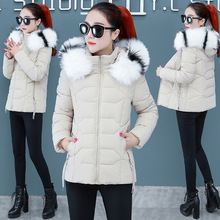 2022冬季棉衣女士韩版短款时尚显瘦保暖羽绒棉服女装带毛领棉袄女