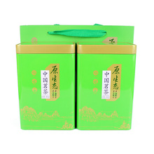 中国茗茶通用包装盒绿茶礼盒套装茶叶罐马口铁盒配手提袋1斤半斤