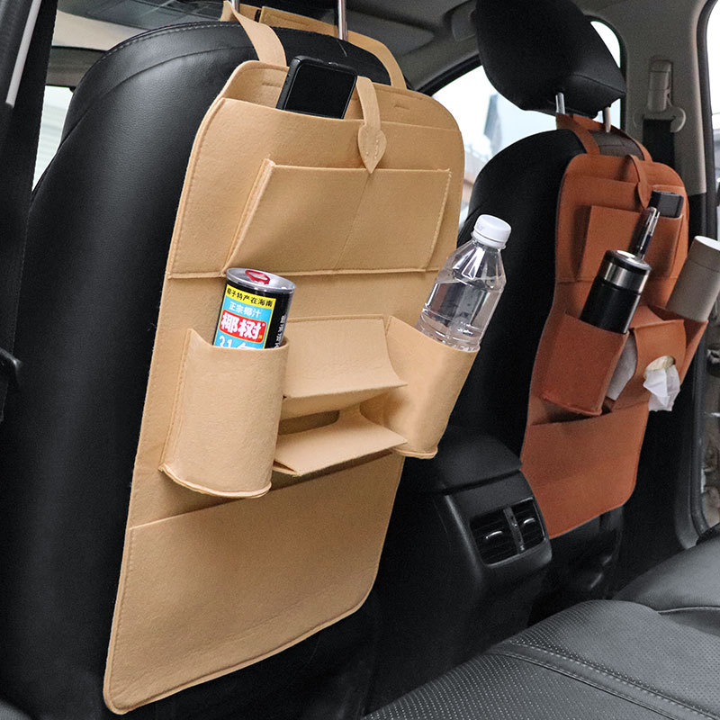 Automobile Storage Bag Felt Chair Back Car Seat Rear Seat Hanging Bag Car Multifunctional Extra Long plus Size Shopping Bags