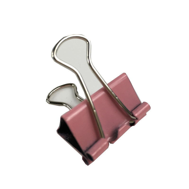 【长尾夹25mm】4号彩色燕尾夹 票据金属铁夹子 办公文件装订夹子