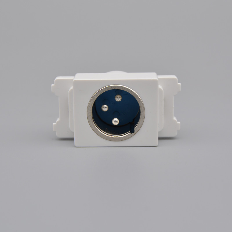 120型卡农免焊模块公头大三芯卡侬头话筒模块音频插口配桌插地插