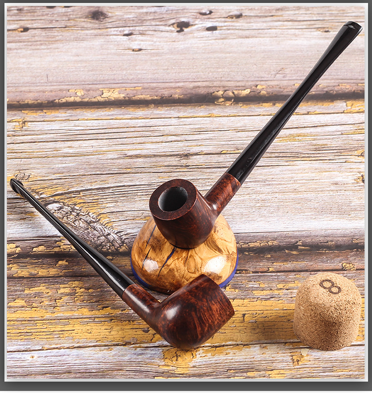 石楠木烟斗大力水手带滤芯男士手工烟斗老人送礼烟斗