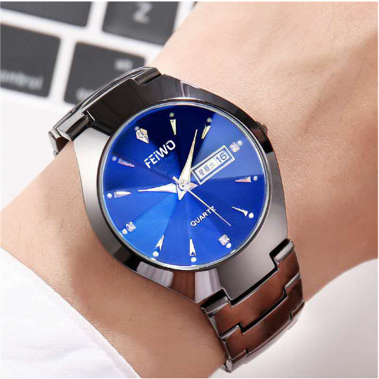 飞沃 情侣手表 男女同款石英表防水手表 带日历商务手表 厂家直销