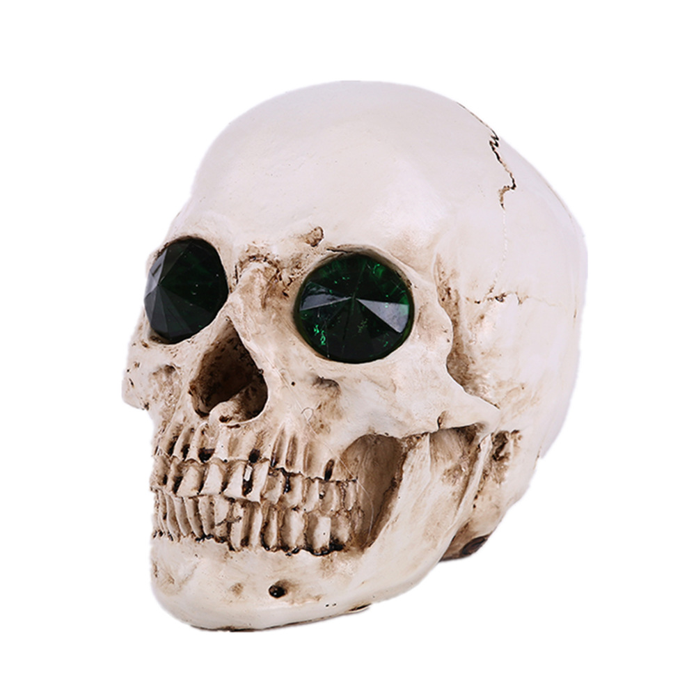 树脂骷髅头万圣节道具礼品整人钻石头骨医学骨骼参考教学骷颅头-阿里