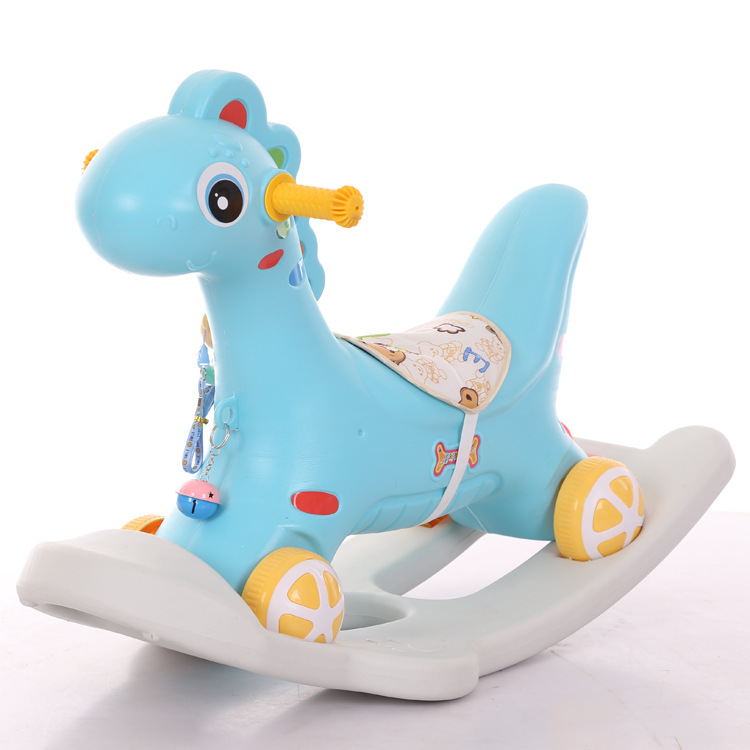 木马儿童摇马玩具宝宝摇摇马塑料大号两用1-2-5周岁带音乐骑马车