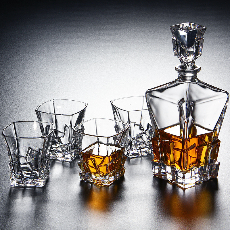 水晶玻璃酒樽洋酒瓶威士忌酒瓶洋酒瓶酒杯酒具套装装饰酒瓶烈酒杯