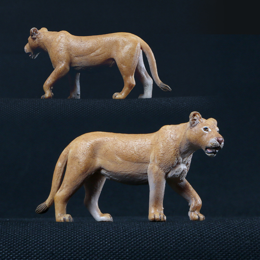 仿真野生动物模型狮子家 非洲动物雄狮静态实心玩具手办摆件造型