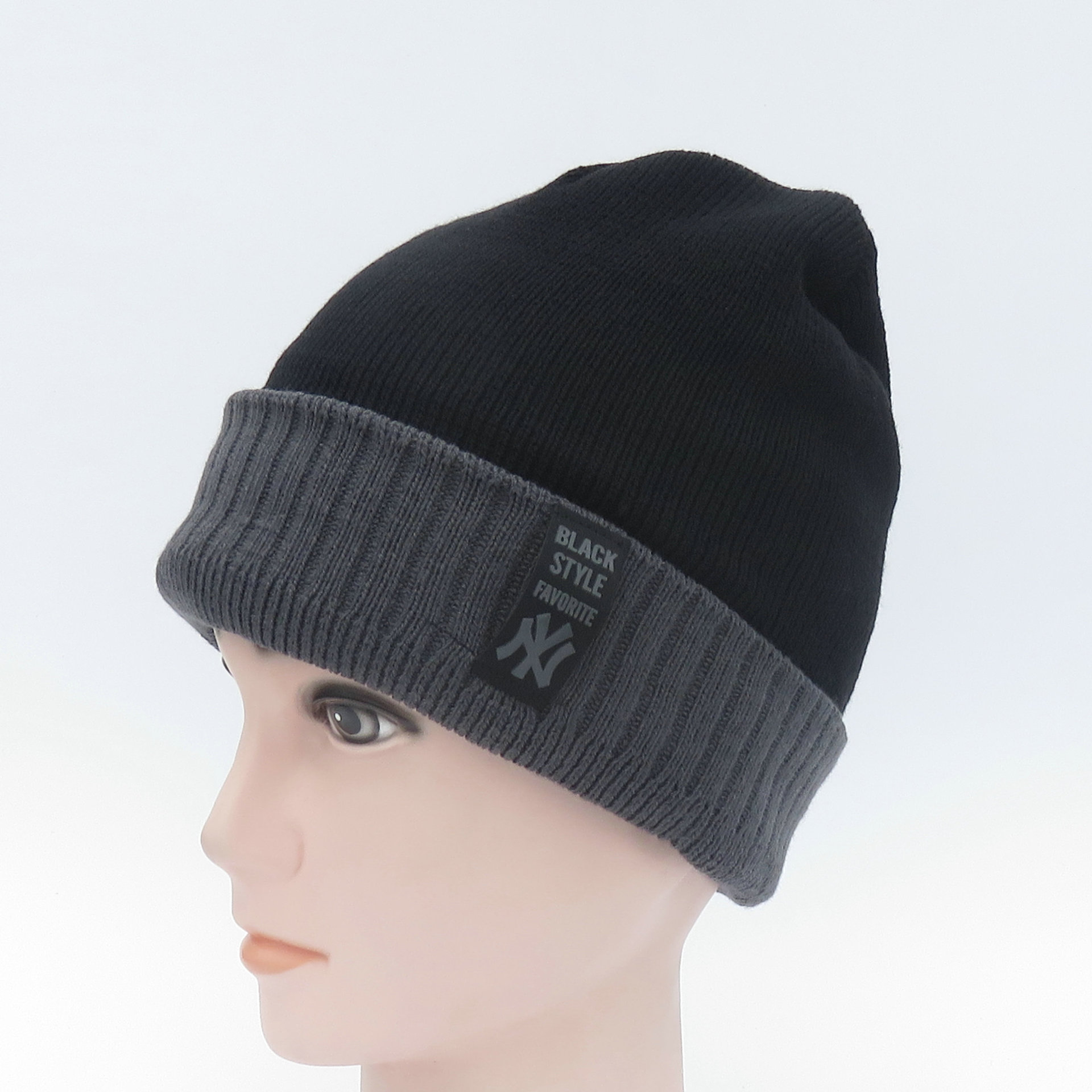 男款滑雪帽冬季帽男士帽子防寒帽加绒加厚针织帽套头休闲毛线帽