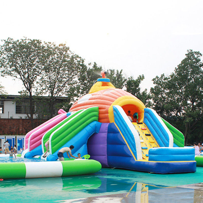 充气潜水艇滑梯气模水上乐园游乐设备充气水池潜水艇滑梯一件代发