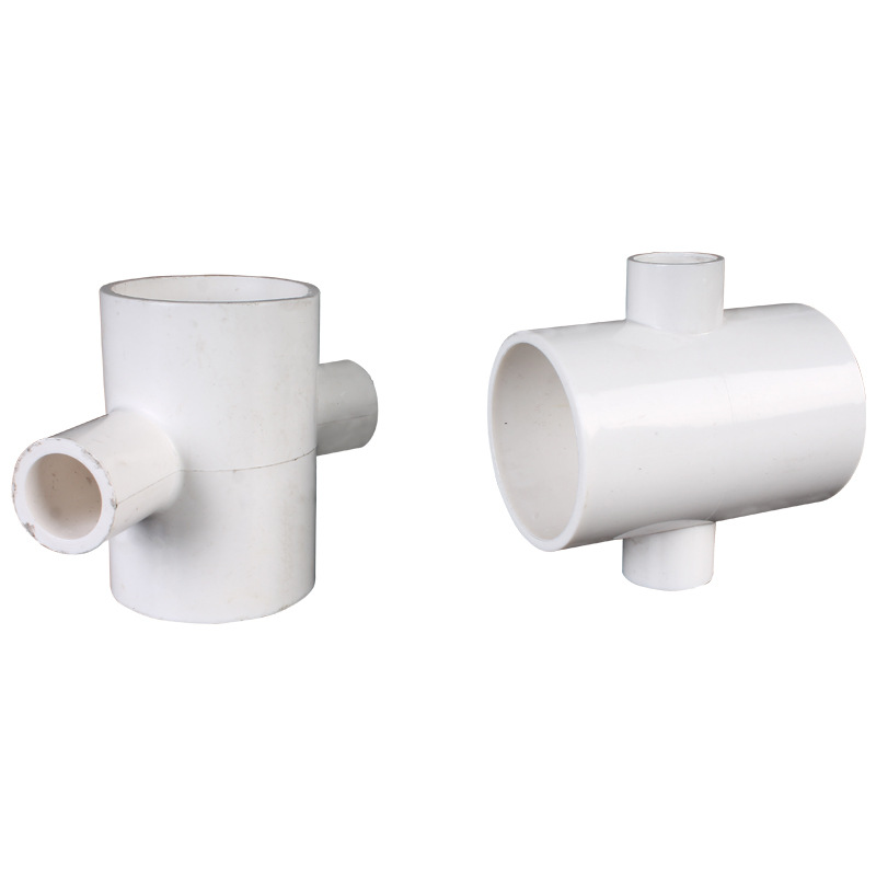 pvc变径异径四通 加厚排水下水管件pvc配件45度斜四通厂家