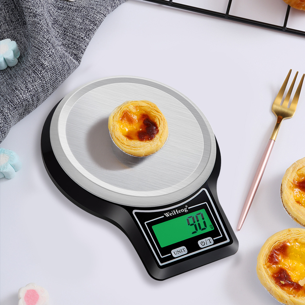 家用商用电子秤小型高精度电子称重卖菜3kg台秤家用食物厨房克称