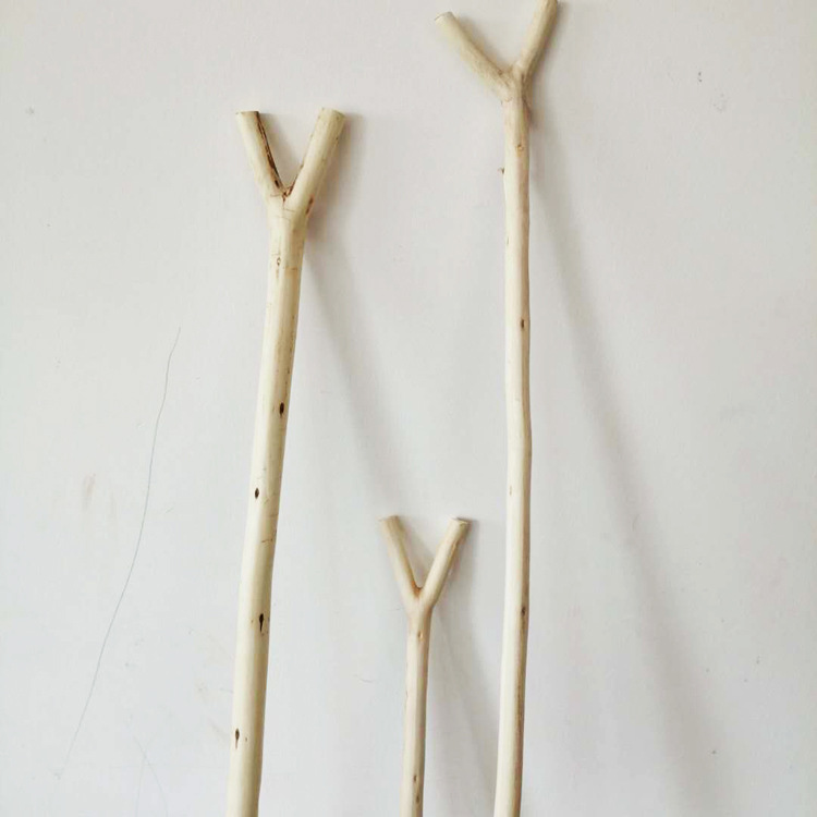 实木y形原木木质衣杈阳台撑衣衣叉晒衣杆装饰天然树枝去皮