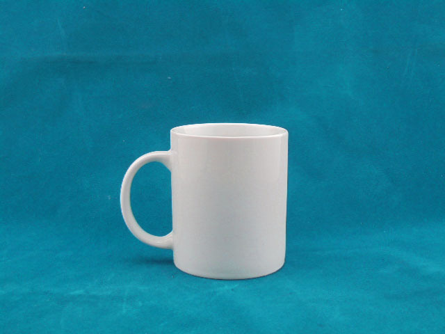 小批量定制新骨瓷白胎直升马克杯11oz