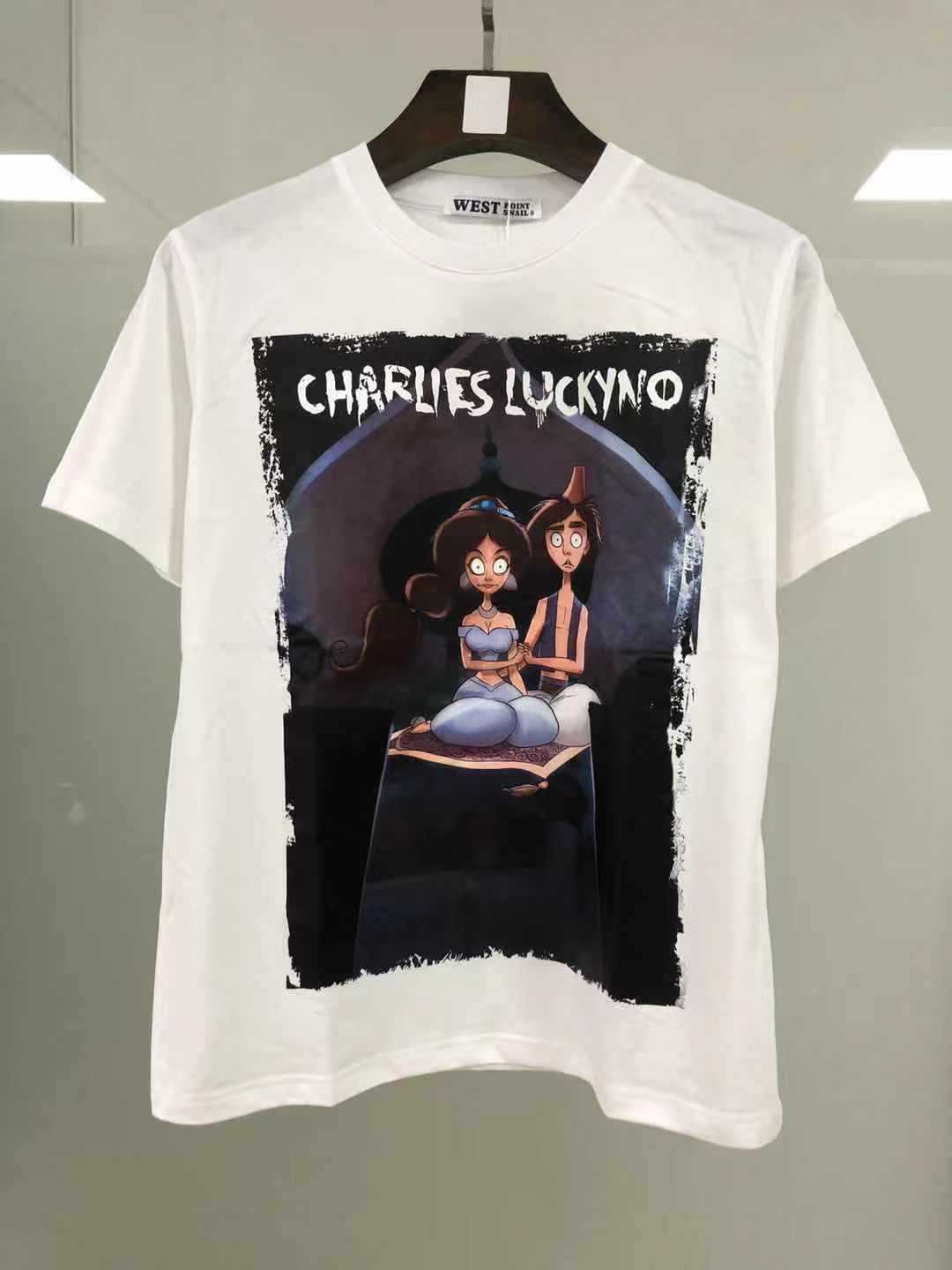 童话系列匹诺曹t恤男女同款cl短袖新潮情侣装棉宽松bf2020夏新款