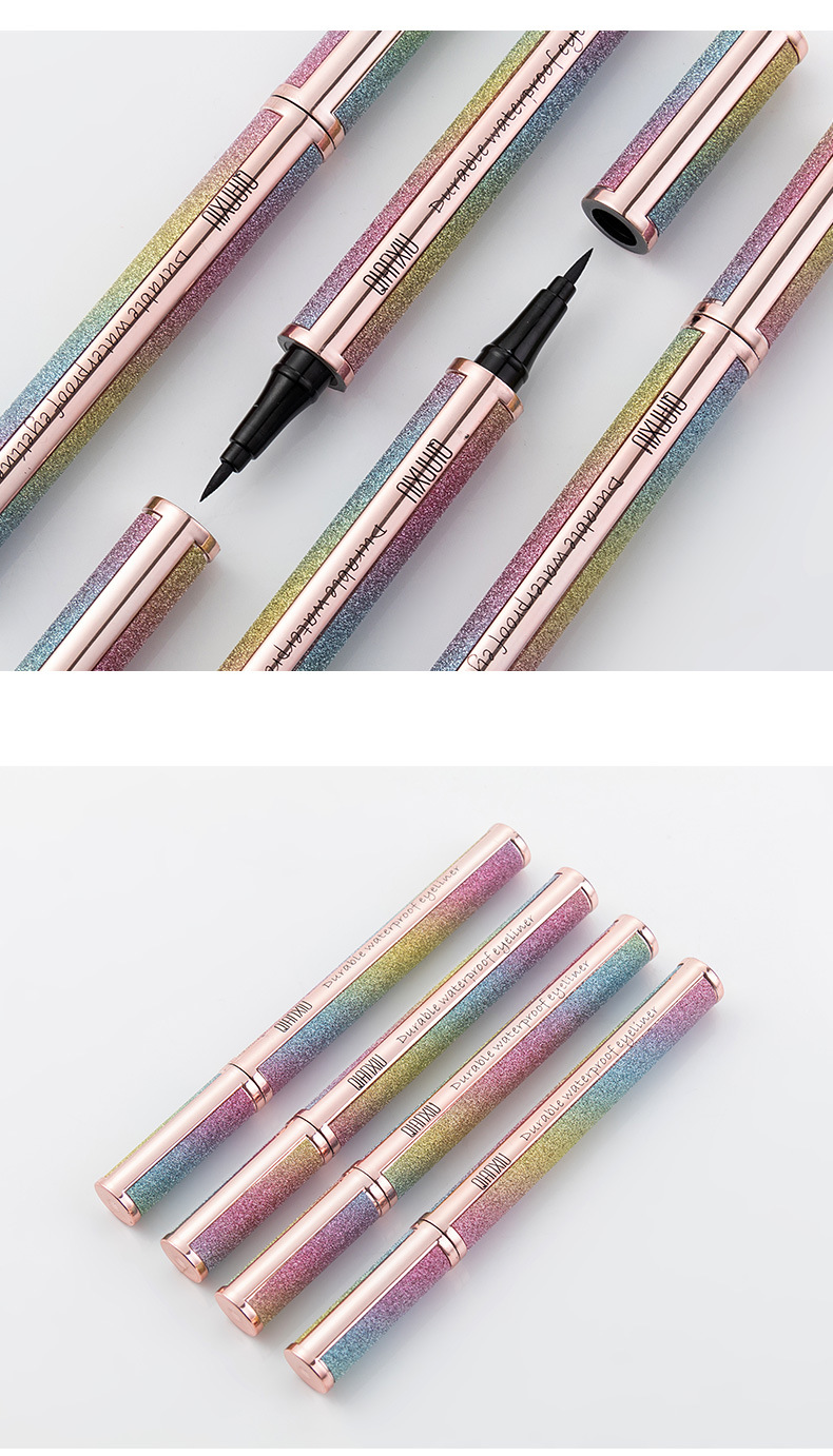 qianxiu/茜秀4d星空眼线笔持久防水速干不晕染酷黑星空眼线笔