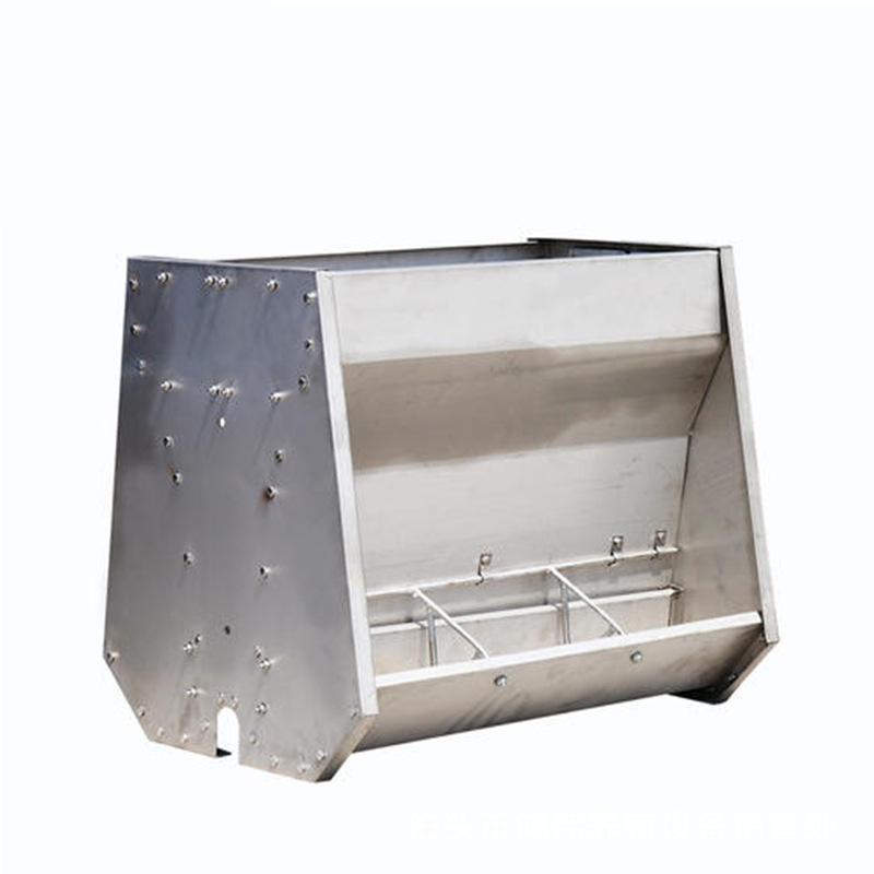 不锈钢母猪食槽采食槽 育肥猪饲料槽 产床定位栏大猪补料槽