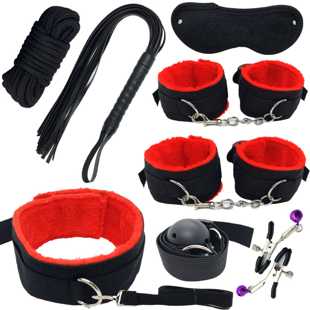 织带8件套成人情趣用品捆绑套装男女共用束缚毛绒八件套爆款批发